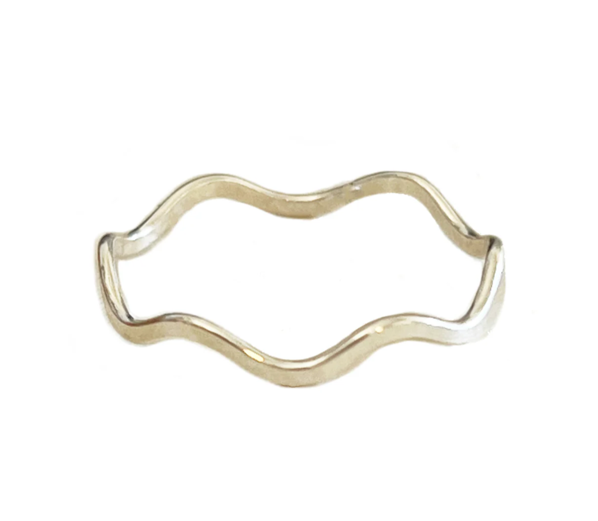 Single Wave Sterling Silver - Fitted Toe Ring
